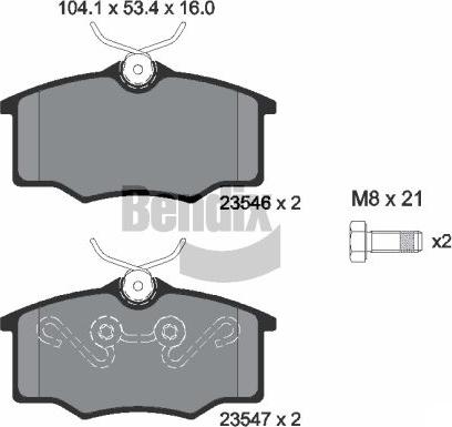 BENDIX Braking BPD2008 - Brake Pad Set, disc brake car-mod.net