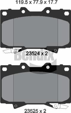 BENDIX Braking BPD2002 - Brake Pad Set, disc brake car-mod.net
