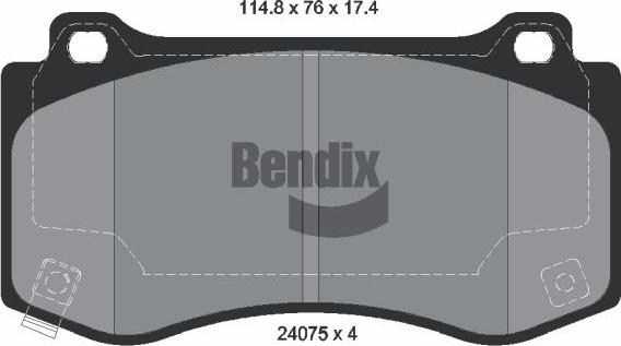 BENDIX Braking BPD2089 - Brake Pad Set, disc brake car-mod.net