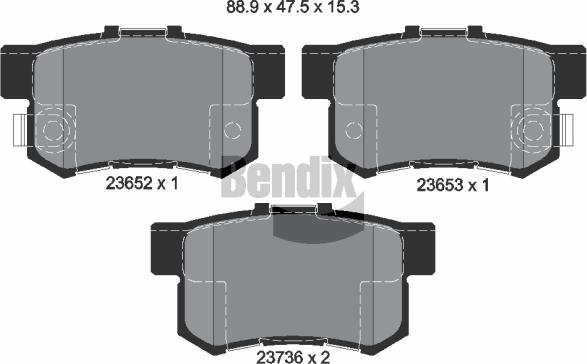 BENDIX Braking BPD2024 - Brake Pad Set, disc brake car-mod.net