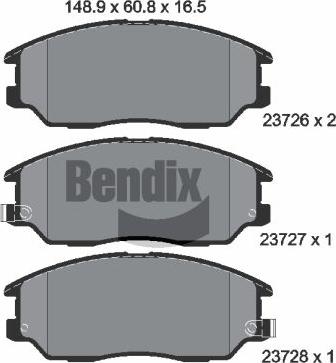 BENDIX Braking BPD2028 - Brake Pad Set, disc brake car-mod.net