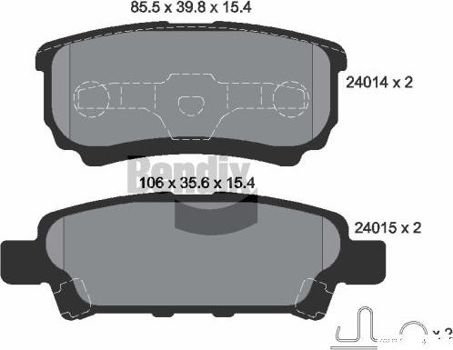BENDIX Braking BPD2079 - Brake Pad Set, disc brake car-mod.net