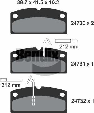 BENDIX Braking BPD2189 - Brake Pad Set, disc brake car-mod.net