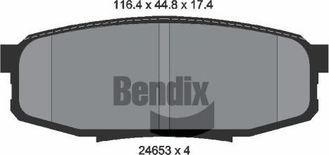 BENDIX Braking BPD2181 - Brake Pad Set, disc brake car-mod.net
