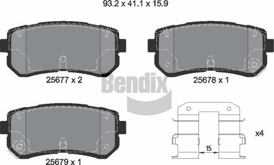 BENDIX Braking BPD2258 - Brake Pad Set, disc brake car-mod.net