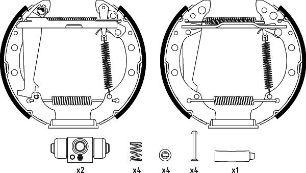 BENDIX Braking BXK8057 - Drum Brake Shoe Set car-mod.net