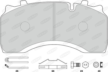 Beral 2914230004195724 - Brake Pad Set, disc brake car-mod.net