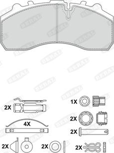 Beral 2917930004145694 - Brake Pad Set, disc brake car-mod.net