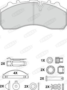 Beral 2917930004170834 - Brake Pad Set, disc brake car-mod.net
