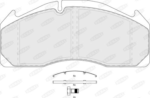 Beral BCV29125TK - Brake Pad Set, disc brake car-mod.net