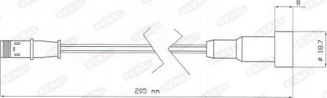 Beral FAI205 - Warning Contact, brake pad wear car-mod.net