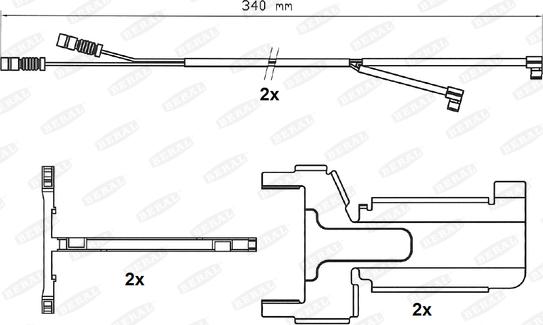 Beral UAI185 - Warning Contact, brake pad wear car-mod.net