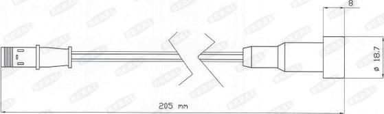 Beral UAI205 - Warning Contact, brake pad wear car-mod.net
