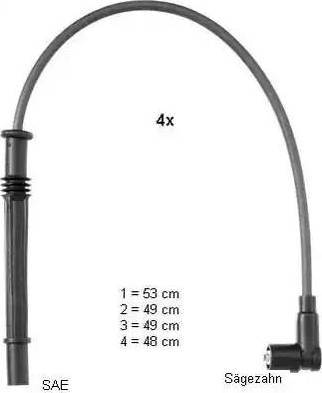 BorgWarner (BERU) ZEF1604 - Ignition Cable Kit car-mod.net