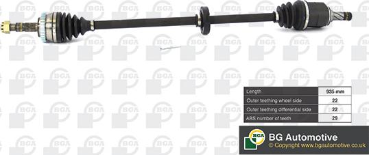 BGA DS9500RA - Drive Shaft car-mod.net