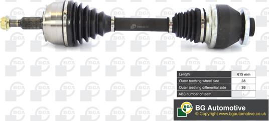 BGA DS9640L - Drive Shaft car-mod.net