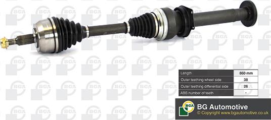 BGA DS9640R - Drive Shaft car-mod.net