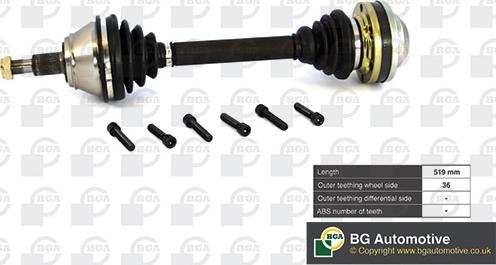 BGA DS9625L - Drive Shaft car-mod.net