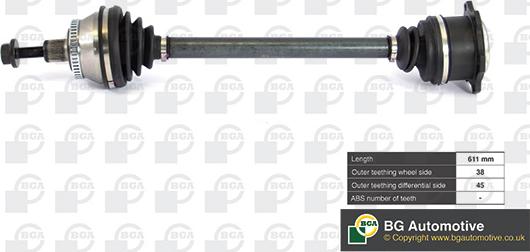 BGA DS9621LA - Drive Shaft car-mod.net