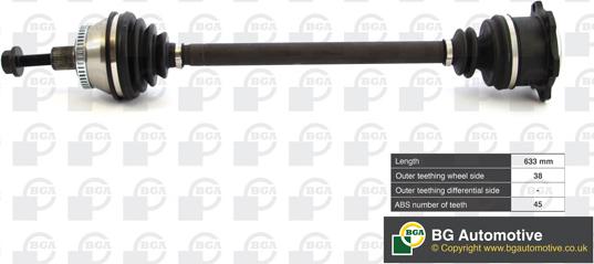BGA DS9621RA - Drive Shaft car-mod.net