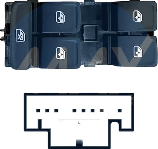 BINDER 7226,215,2 - Switch, window regulator car-mod.net