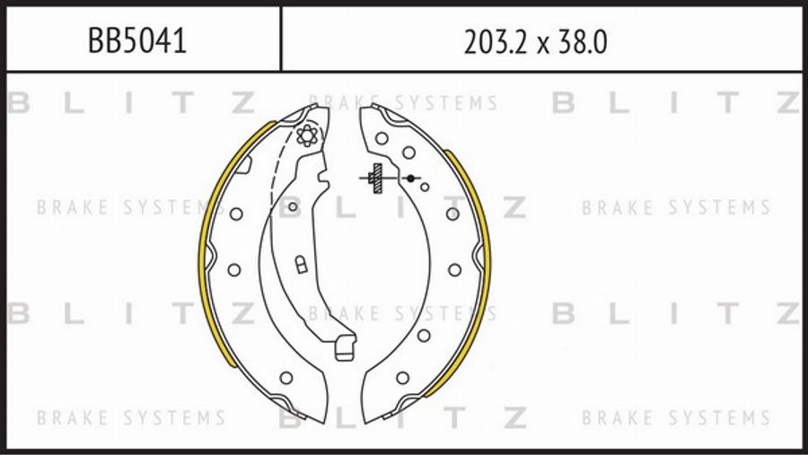 Blitz BB5041 - Drum Brake Shoe Set car-mod.net