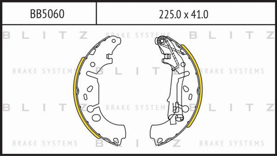 Blitz BB5060 - Drum Brake Shoe Set car-mod.net