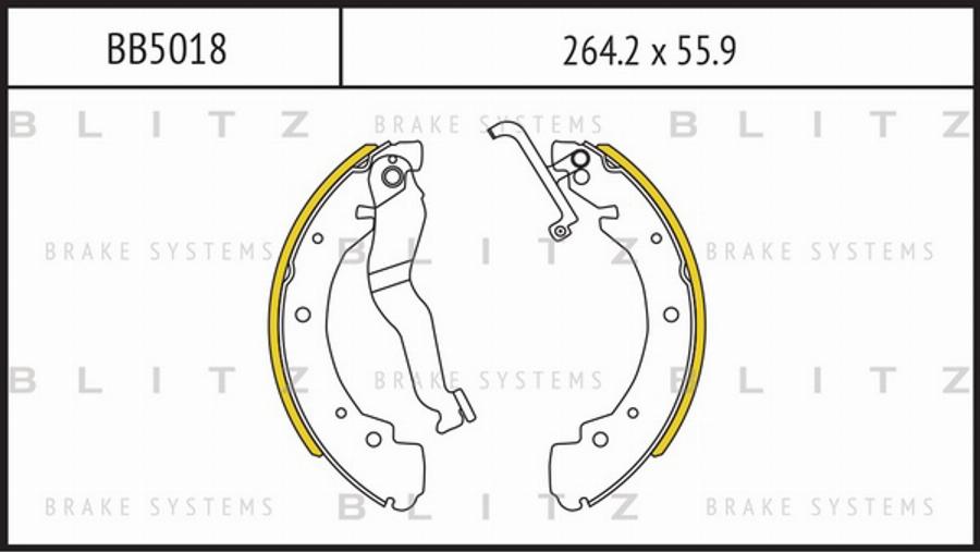 Blitz BB5018 - Drum Brake Shoe Set car-mod.net