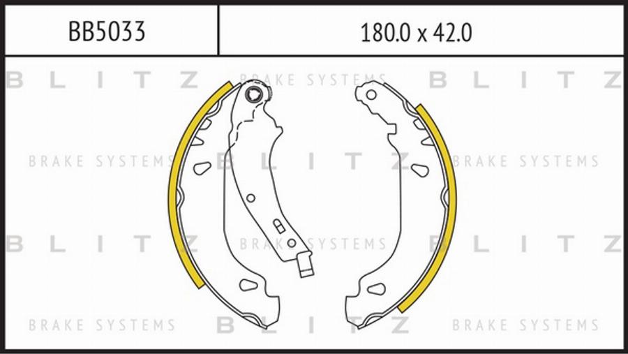 Blitz BB5033 - Drum Brake Shoe Set car-mod.net