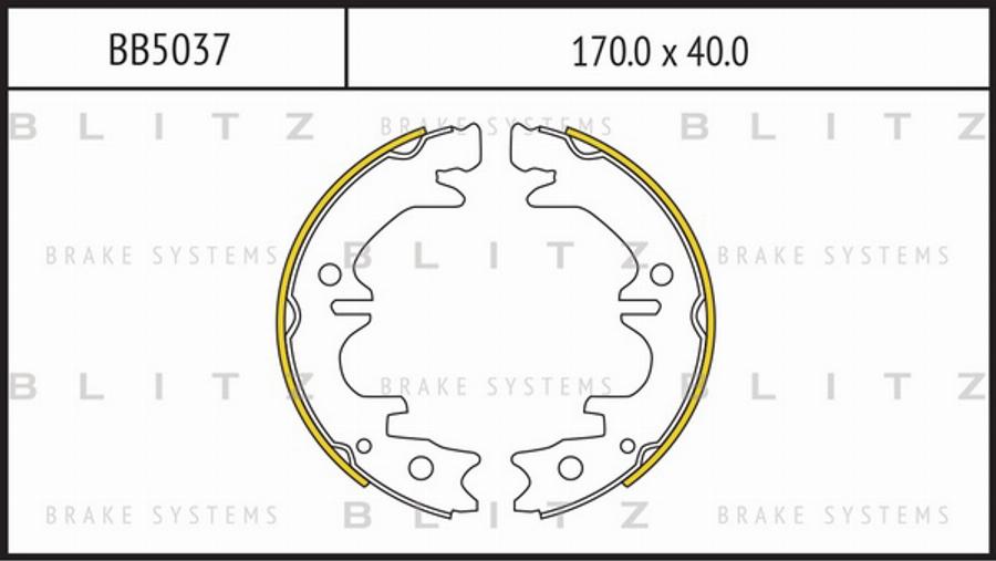 Blitz BB5037 - Drum Brake Shoe Set car-mod.net