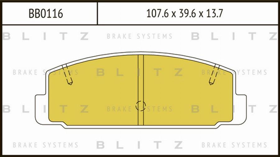 Blitz BB0116 - Brake Pad Set, disc brake car-mod.net
