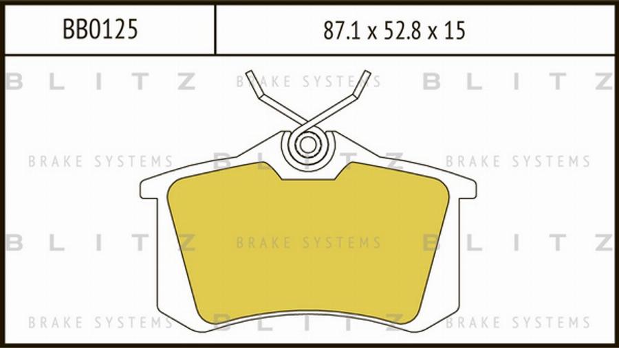 Blitz BB0125 - Brake Pad Set, disc brake car-mod.net