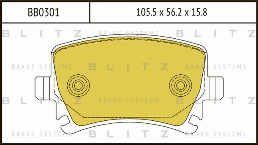 Blitz BB0301 - Brake Pad Set, disc brake car-mod.net