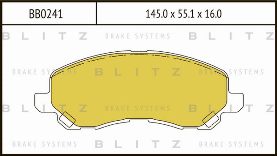 Blitz BB0241 - Brake Pad Set, disc brake car-mod.net