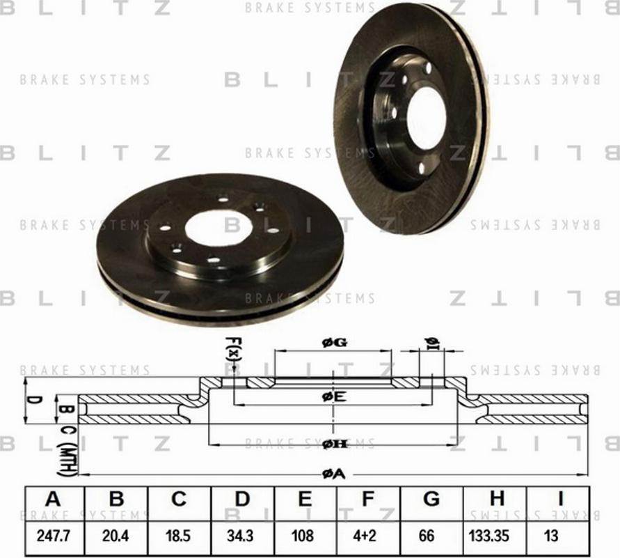 Blitz BS0117 - Brake Disc car-mod.net