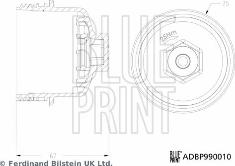 Blue Print ADBP990010 - Cap, oil filter housing car-mod.net