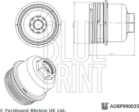 Blue Print ADBP990035 - Cap, oil filter housing car-mod.net