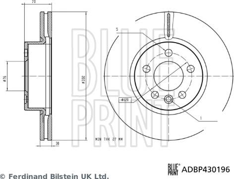 Blue Print ADBP430196 - Brake Disc car-mod.net