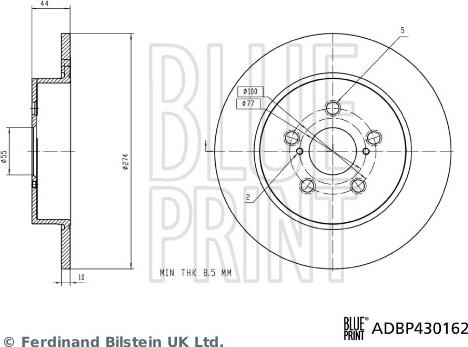 Blue Print ADBP430162 - Brake Disc car-mod.net