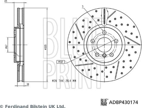 Blue Print ADBP430174 - Brake Disc car-mod.net