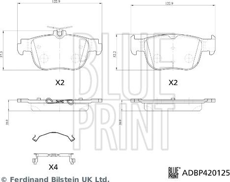 Blue Print ADBP420125 - Brake Pad Set, disc brake car-mod.net