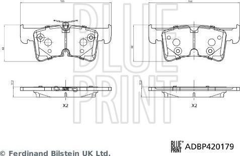 Blue Print ADBP420179 - Brake Pad Set, disc brake car-mod.net