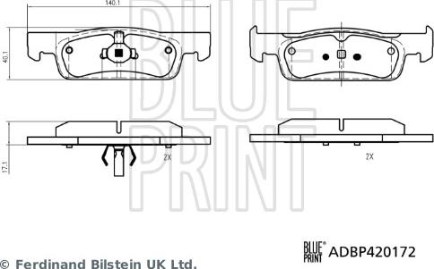 Blue Print ADBP420172 - Brake Pad Set, disc brake car-mod.net