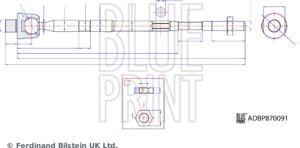 Blue Print ADBP870090 - Inner Tie Rod, Axle Joint car-mod.net