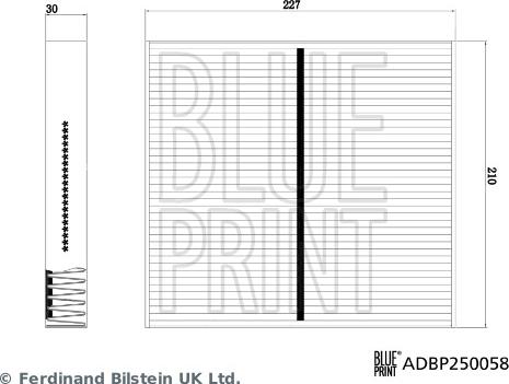 Blue Print ADBP250058 - Filter, interior air car-mod.net