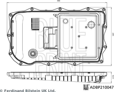 Blue Print ADBP210047 - Oil sump, automatic transmission car-mod.net