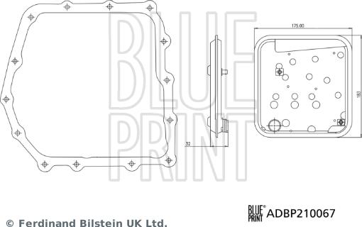 Blue Print ADBP210067 - Hydraulic Filter, automatic transmission car-mod.net