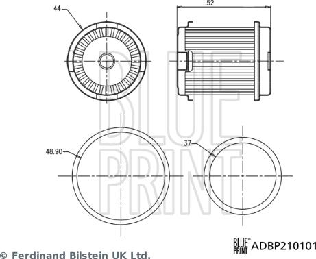 Blue Print ADBP210101 - Hydraulic Filter, automatic transmission car-mod.net
