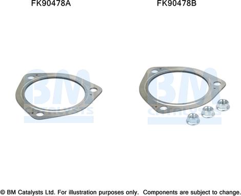 BM Catalysts FK90478 - Mounting Kit, catalytic converter car-mod.net