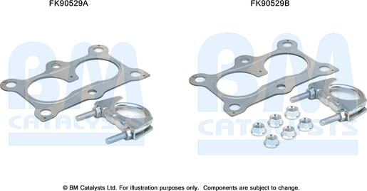 BM Catalysts FK90529 - Mounting Kit, catalytic converter car-mod.net
